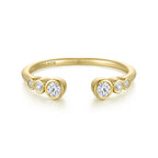 Bezel Set Contour Diamond Wedding Band, 0.15 CTTW - Carter's Collective Fine Jewelry