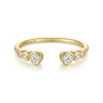 Bezel Set Contour Diamond Wedding Band, 0.15 CTTW - Carter's Collective Fine Jewelry