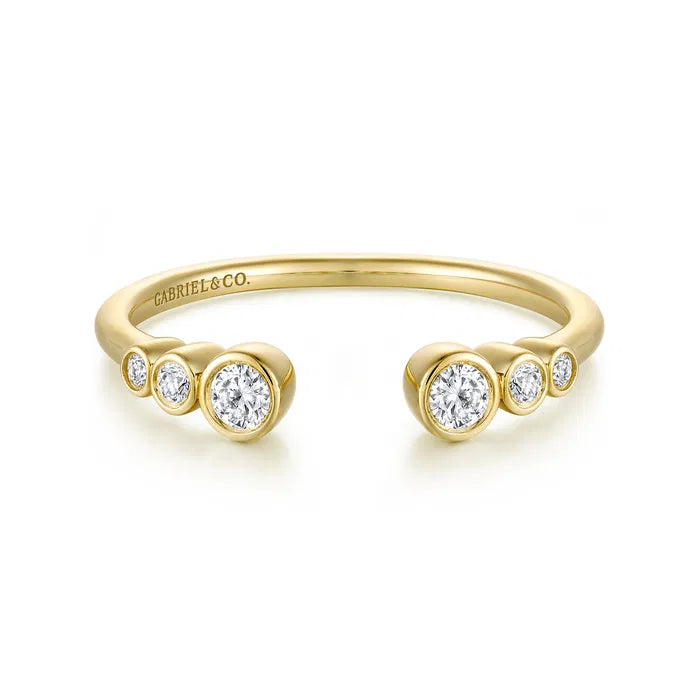 Bezel Set Contour Diamond Wedding Band, 0.15 CTTW - Carter's Collective Fine Jewelry