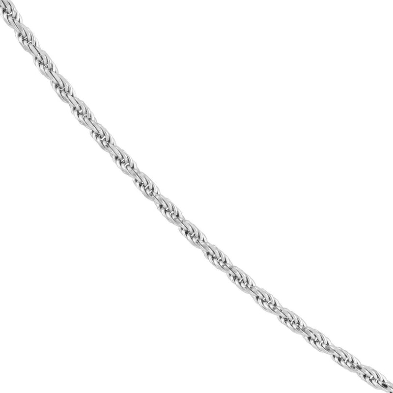 Sterling Silver Rope Chain Necklace, 18 Inches