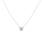 Round Diamond Bezel Set Necklace