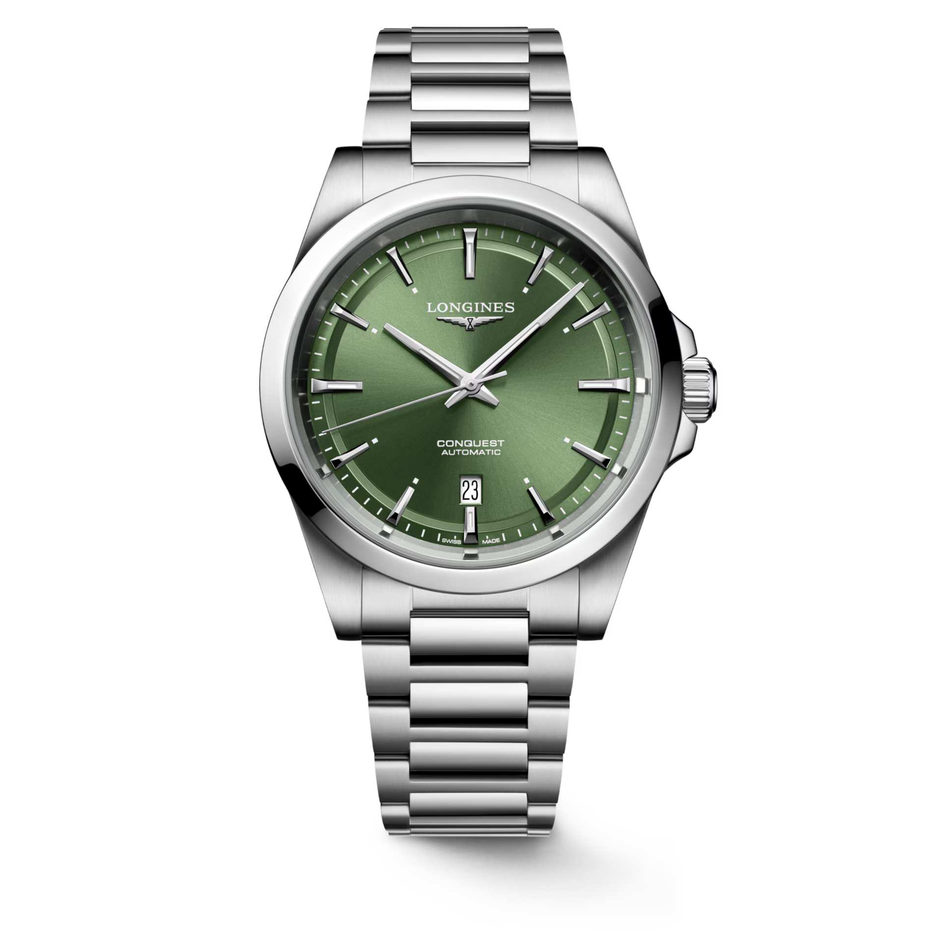 Longines "Conquest" Watch with Sunray Green Dial, 41 MM - Carter's Collective Fine Jewelry