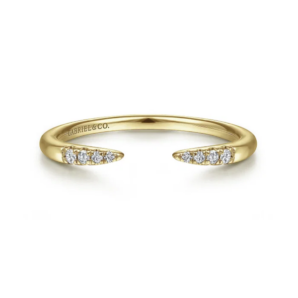 Open Diamond Claw Stackable Ring