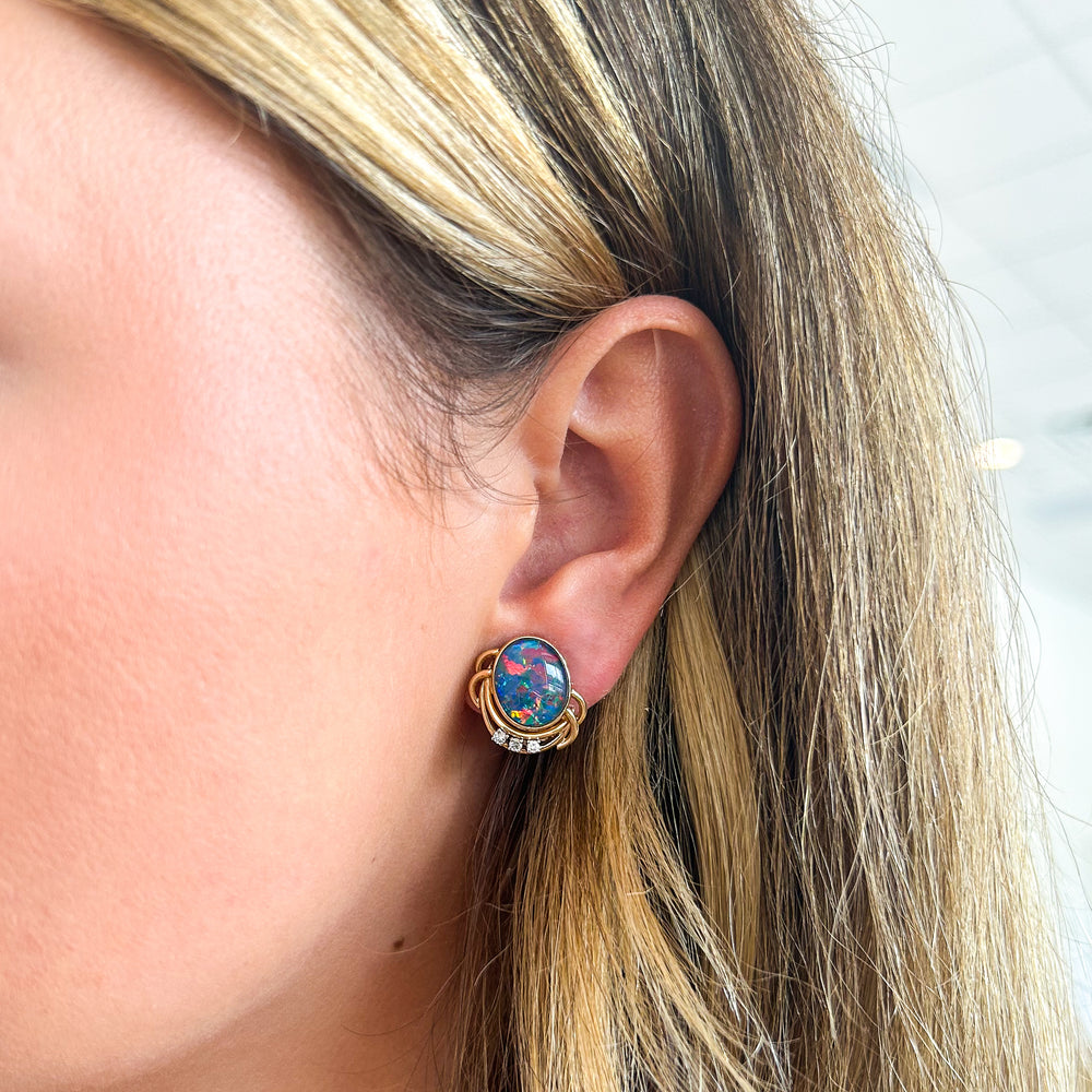 
                  
                    Previously Loved Opal Doublet Clip On Earrings
                  
                