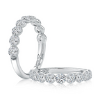 Lotus Shared Prong Diamond Half Eternity Band, 1.35 CTTW - Carter's Collective Fine Jewelry
