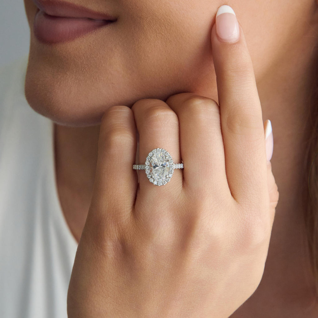 Lily Lab Grown Oval Cut Diamond Engagement Ring, 2.60 CTTW - Carter's Collective Fine Jewelry