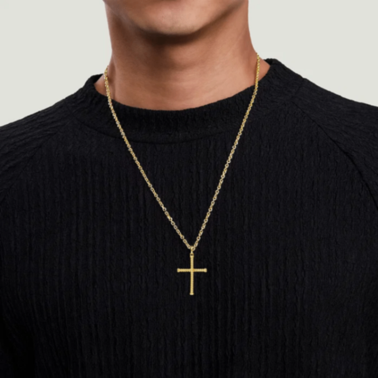 Rope Textured Cross Pendant