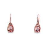 Previously Loved Morganite and Diamond Dangle Earrings
