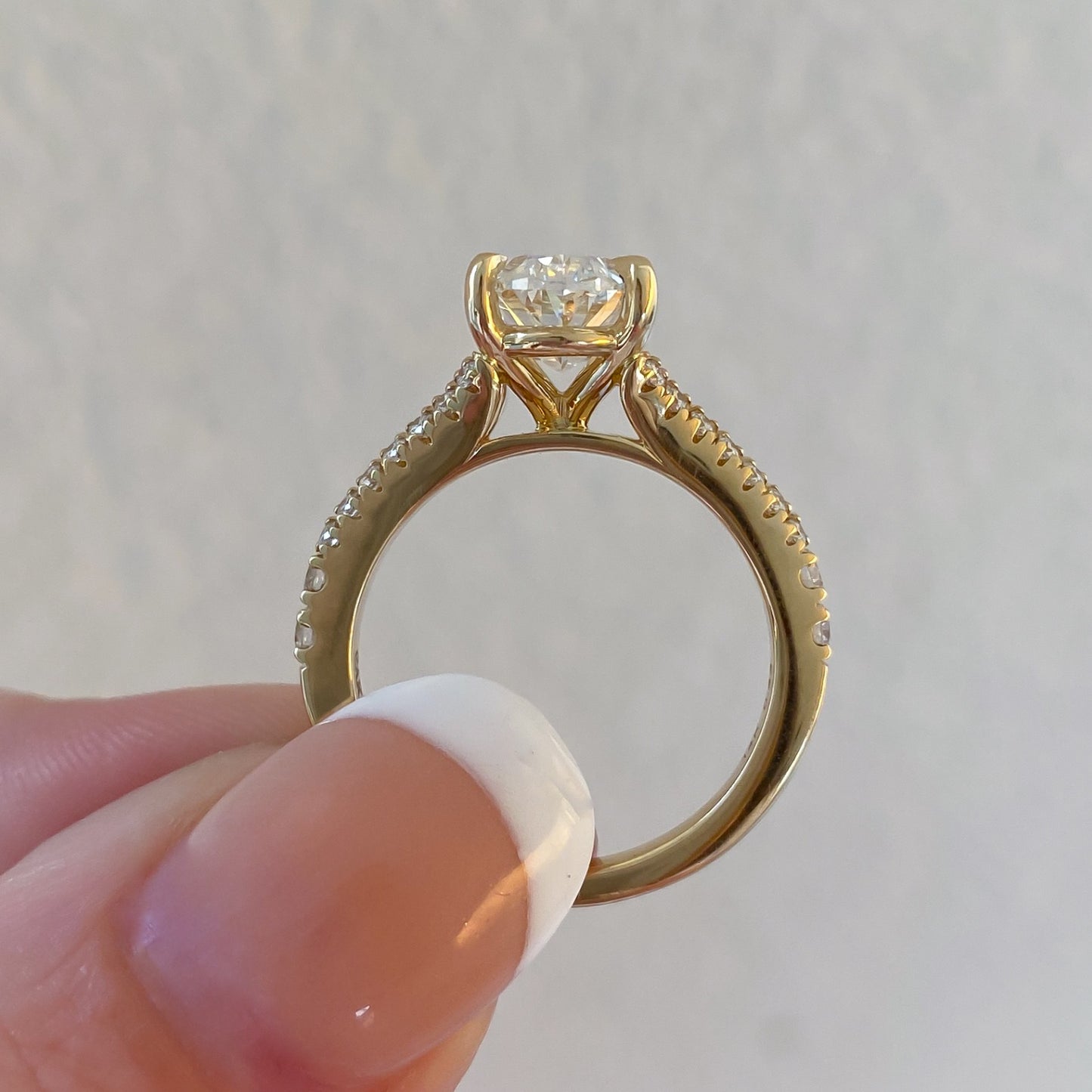 Natural Oval Cut Diamond Split Band Engagement Ring - Carter's Collective Fine Jewelry