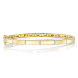 Diamond Station Accent Polished Gold Bangle Bracelet