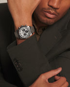 Longines "Conquest Chronograph" Watch with Black Ceramic Bezel and Silver Matte Dial, 42mm - Carter's Collective Fine Jewelry