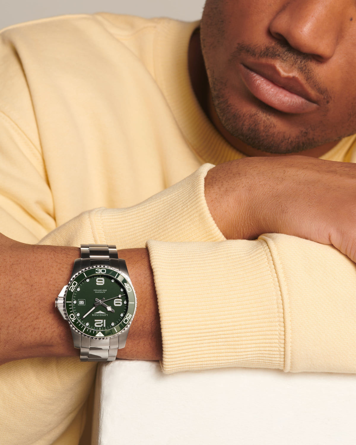 Longines "Hydroconquest" Diver's Watch with Matte Green Dial, 41mm - Carter's Collective Fine Jewelry