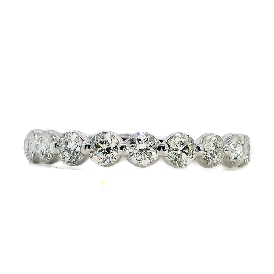 White Gold Shared Prong Diamond Wedding Band, 0.86 CTTW - Carter's Collective Fine Jewelry