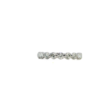 White Gold Shared Prong Diamond Wedding Band, 0.86 CTTW