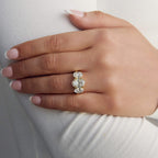 Magnolia Oval Cut Three Stone Lab Grown Diamond Engagement Ring, 3.64 CTTW - Carter's Collective Fine Jewelry
