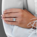 Bespoke Cushion Cut Natural Diamond Faux Bezel Engagement Ring - Carter's Collective Fine Jewelry