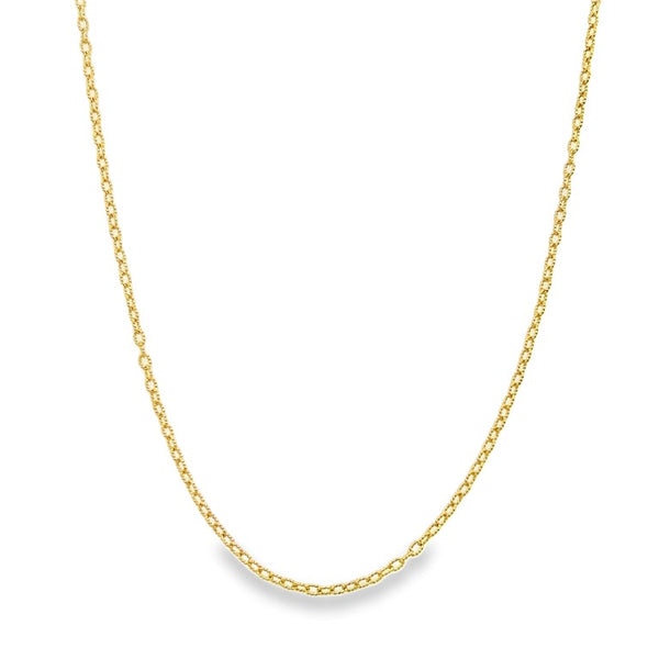 "Athena" Textured Cable Chain Necklace, 18"