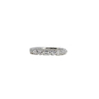 Alternating Emerald and Round Diamond Shared Prong Wedding Band
