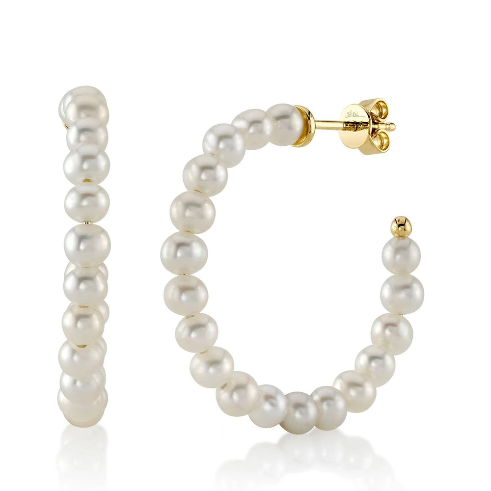 
                  
                    Medium Pearl Hoop Earrings - Carter's Collective Fine Jewelry
                  
                