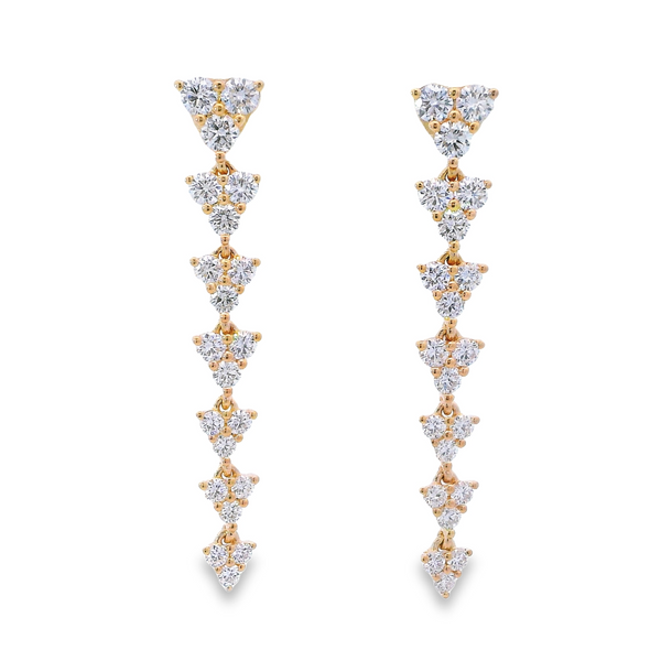 Trio Diamond Dangle Earrings