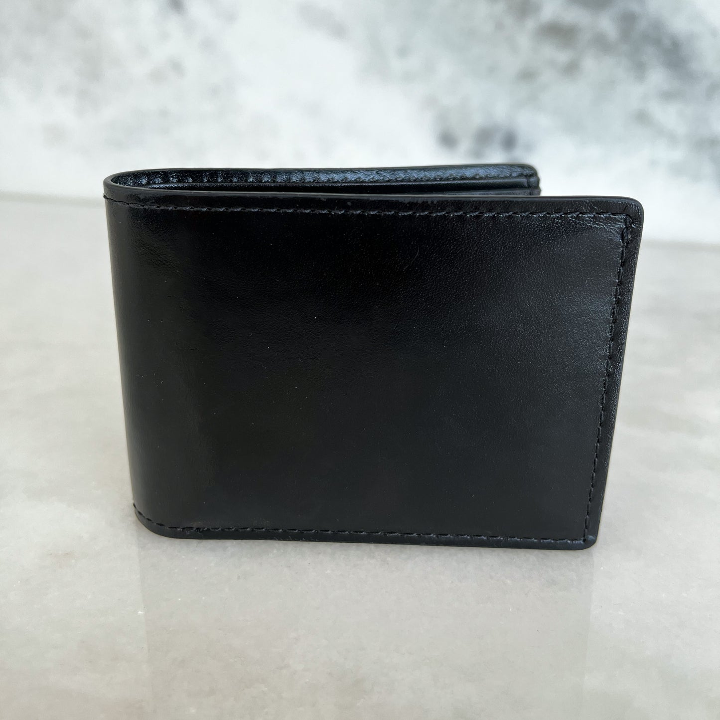 Monte Carlo Leather Bi-Fold Wallet in Black