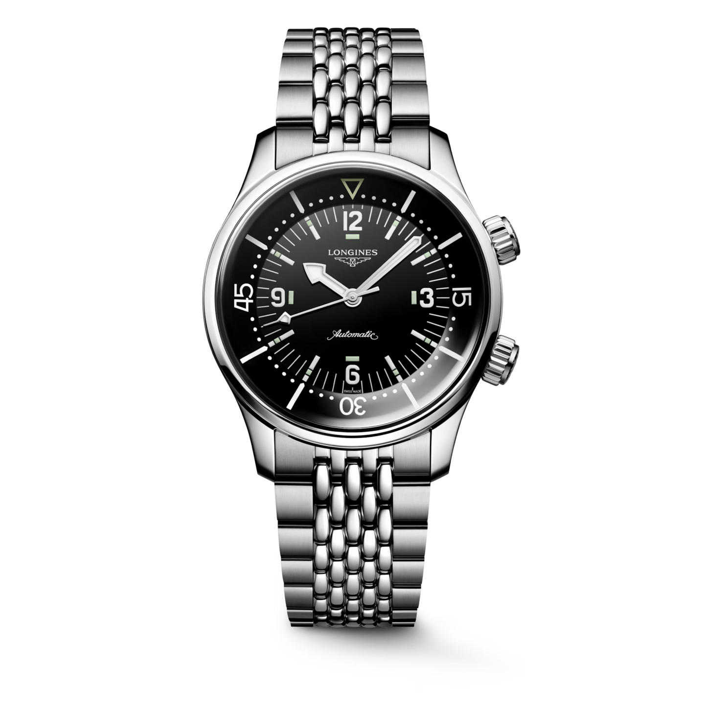 Longines "Legend Diver" Diver's Watch with Black Polished Dial, 39mm - Carter's Collective Fine Jewelry