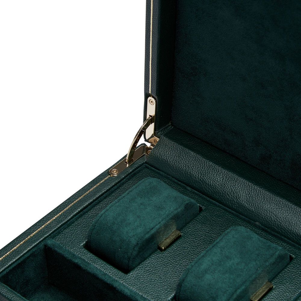 British Racing Green Single Watch Winder with Storage - Carter's Collective Fine Jewelry