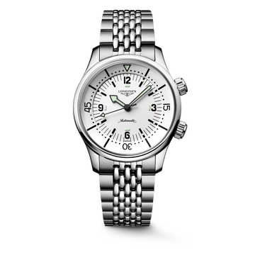 Longines "Legend Diver" Diver's Watch with White Matte Dial, 39mm - Carter's Collective Fine Jewelry