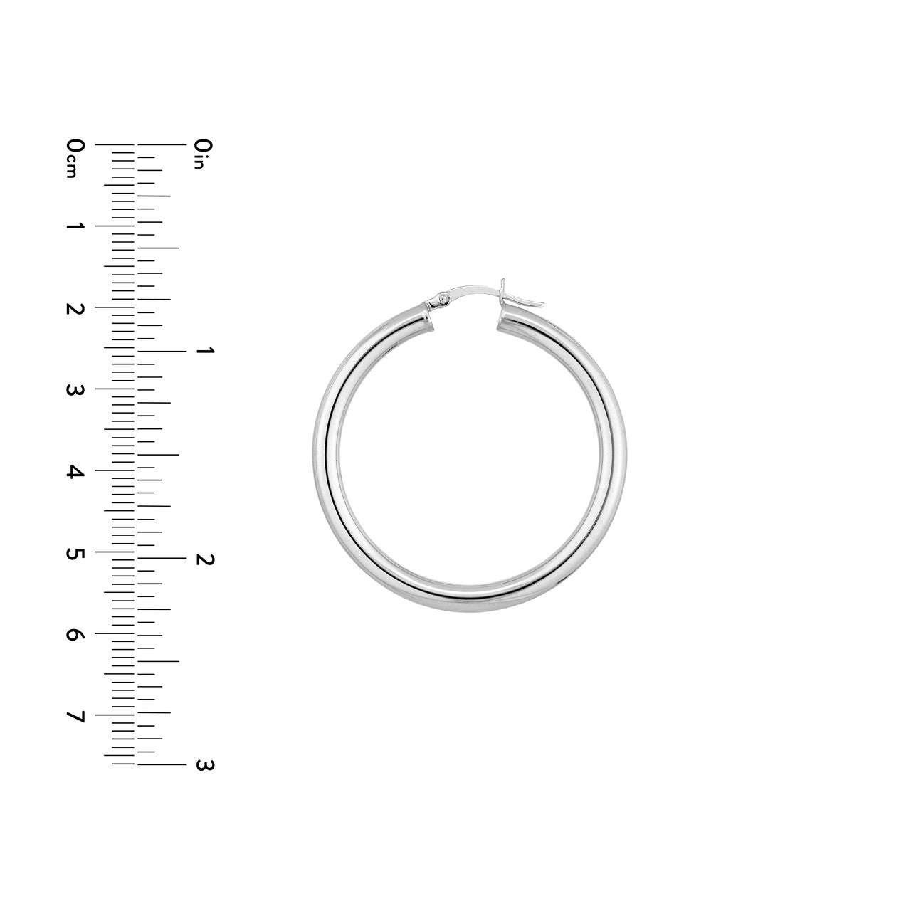 Large Sterling Silver Plain Round Puff Hoop Earrings - Carter's Collective Fine Jewelry