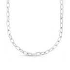 Sterling Silver Paper Clip Chain Necklace, 18 Inches - Carter's Collective Fine Jewelry