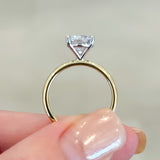 Flush Set Diamond Semi Mount Engagement Ring, Round (Does Not Include Center Stone)