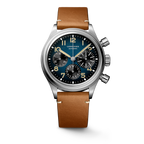 Longines "AVIGATION BIGEYE" Titanium Watch with Brown Leather Band, 41mm - Carter's Collective Fine Jewelry