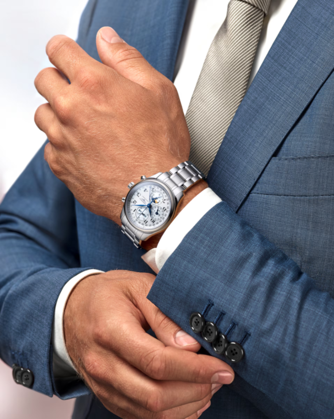 Longines Master Collection "Chronograph Moonphase" Watch, 42mm - Carter's Collective Fine Jewelry