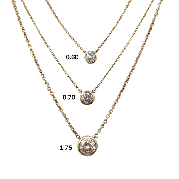 Chae Bezel Diamond Drop Necklace, 1.75 CTTW