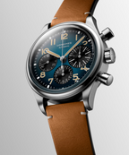 Longines "AVIGATION BIGEYE" Titanium Watch with Brown Leather Band, 41mm - Carter's Collective Fine Jewelry