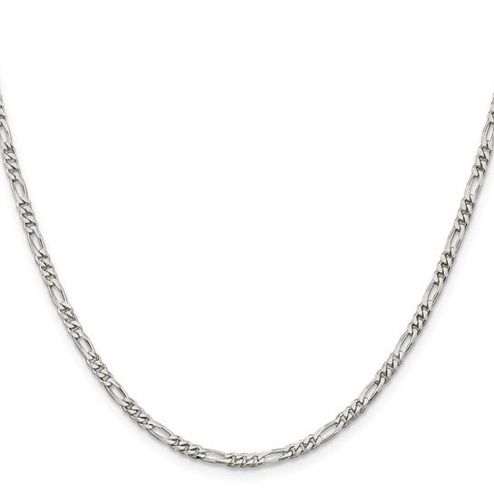 "Mini Ryan" Sterling Silver Figaro Chain 14"