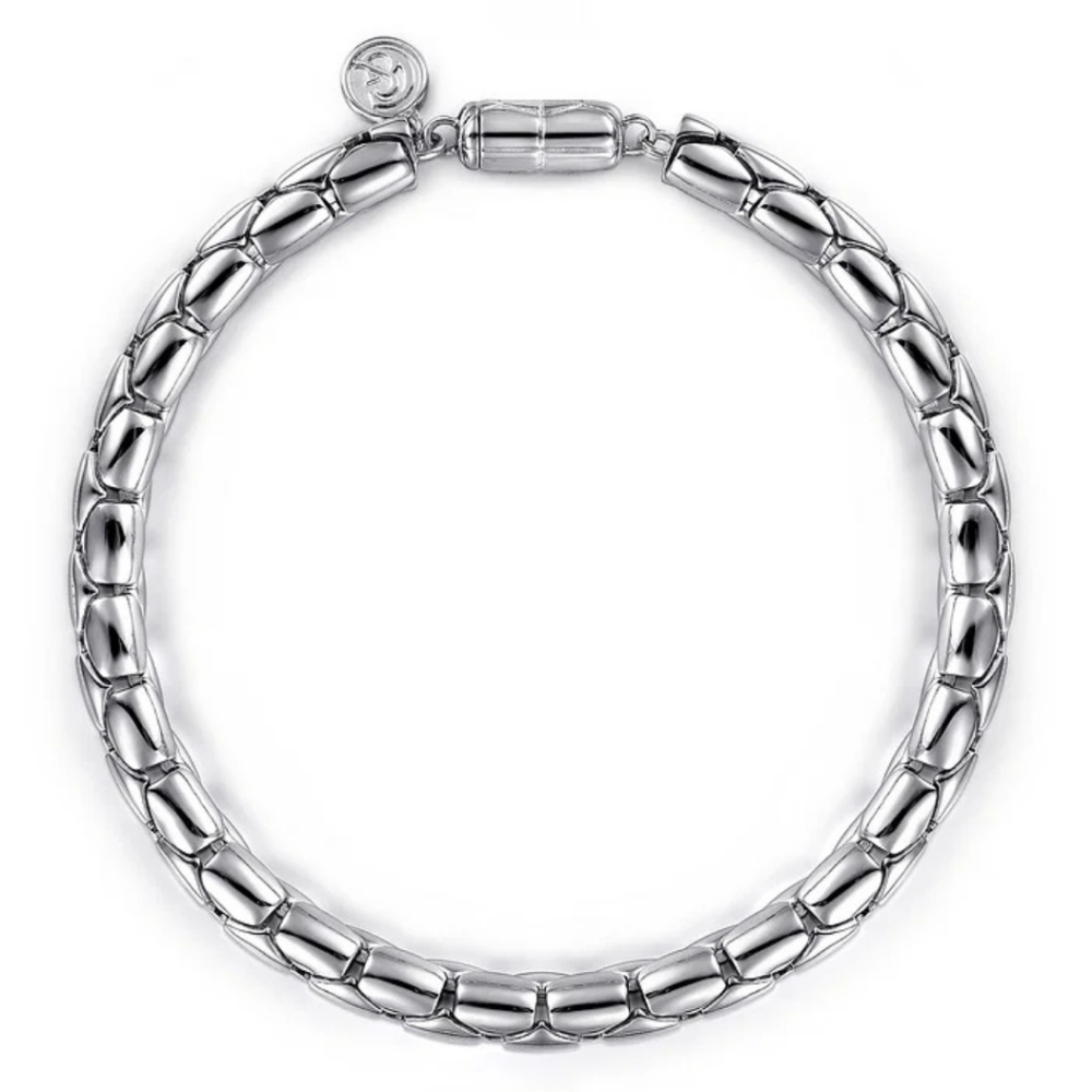 Sterling Silver Tubular Chain Bracelet