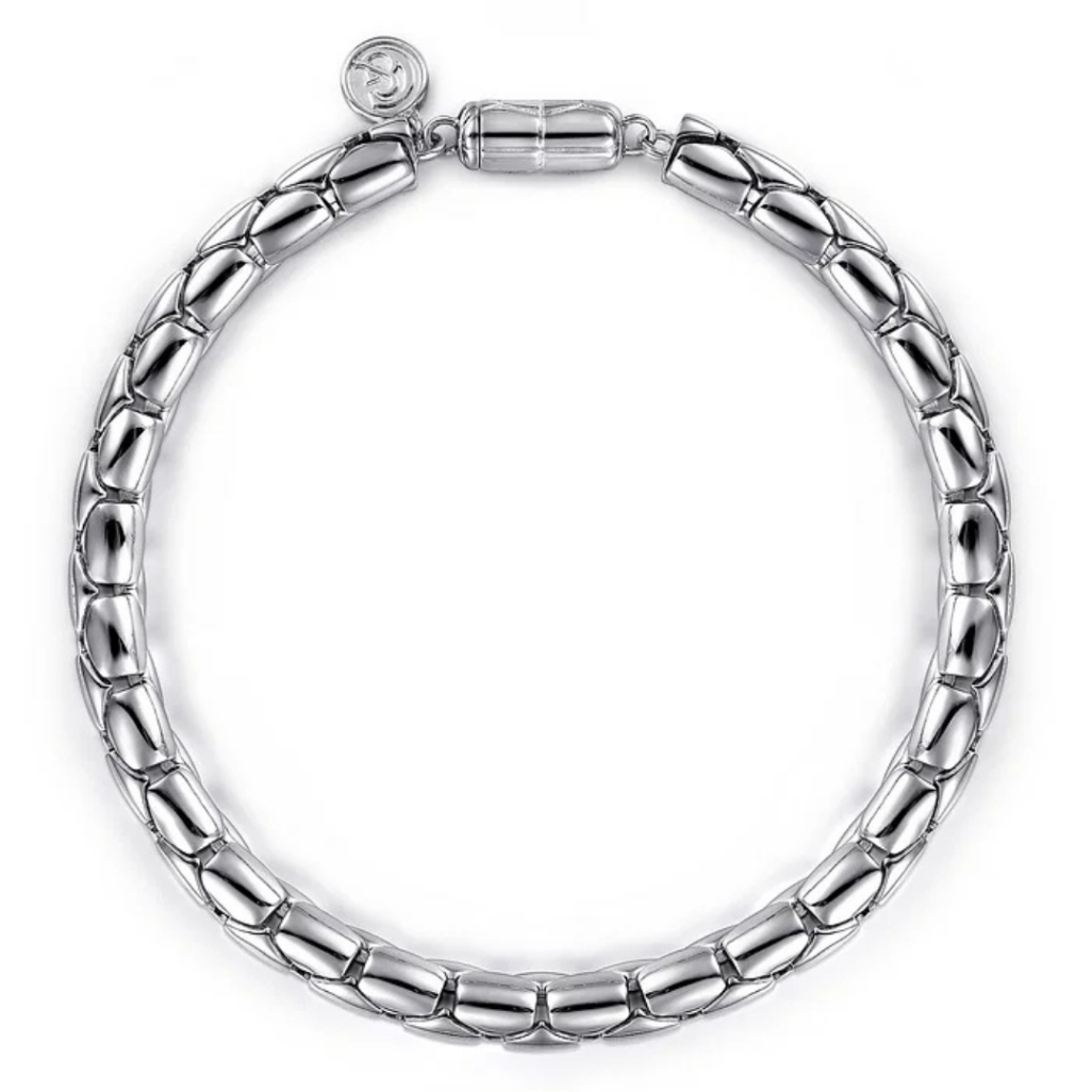 Sterling Silver Tubular Chain Bracelet