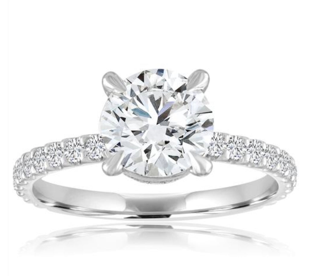 Hidden Halo Diamond Semi Mount Ring (DOES NOT INCLUDE CENTER STONE) - Carter's Collective Fine Jewelry