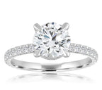 Hidden Halo Diamond Semi Mount Ring (DOES NOT INCLUDE CENTER STONE) - Carter's Collective Fine Jewelry