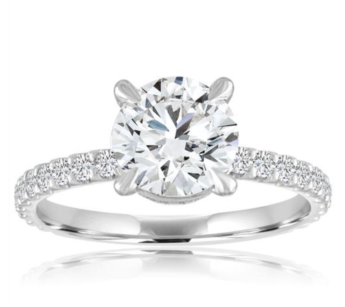 Hidden Halo Diamond Semi Mount Ring (DOES NOT INCLUDE CENTER STONE) - Carter's Collective Fine Jewelry