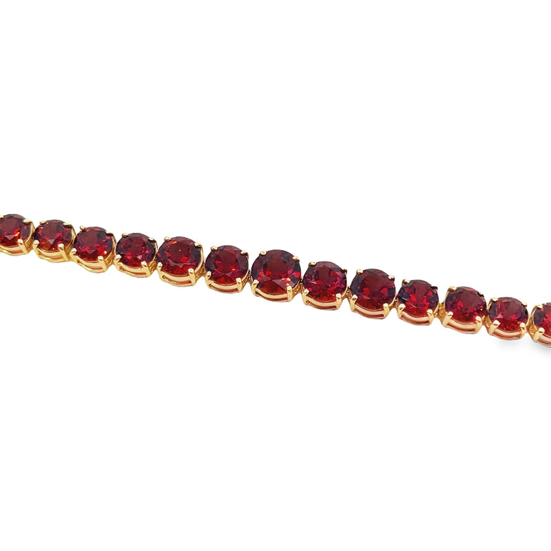 Graduated Garnet Tennis Bracelet