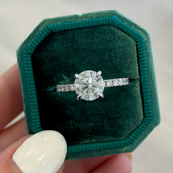 Iris Round Natural Diamond Engagement Ring