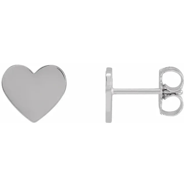 DOORBUSTER: Heart Stud Earrings in Sterling Silver - Carter's Collective Fine Jewelry
