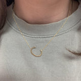 Mighty Letter "C" Necklace with Diamond Accent