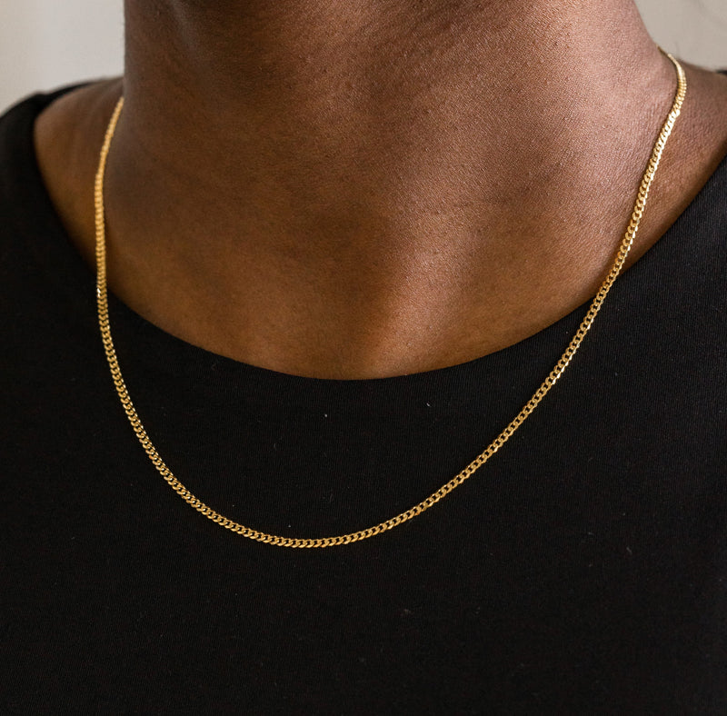 "Nike" Curb Chain Necklace, 18"