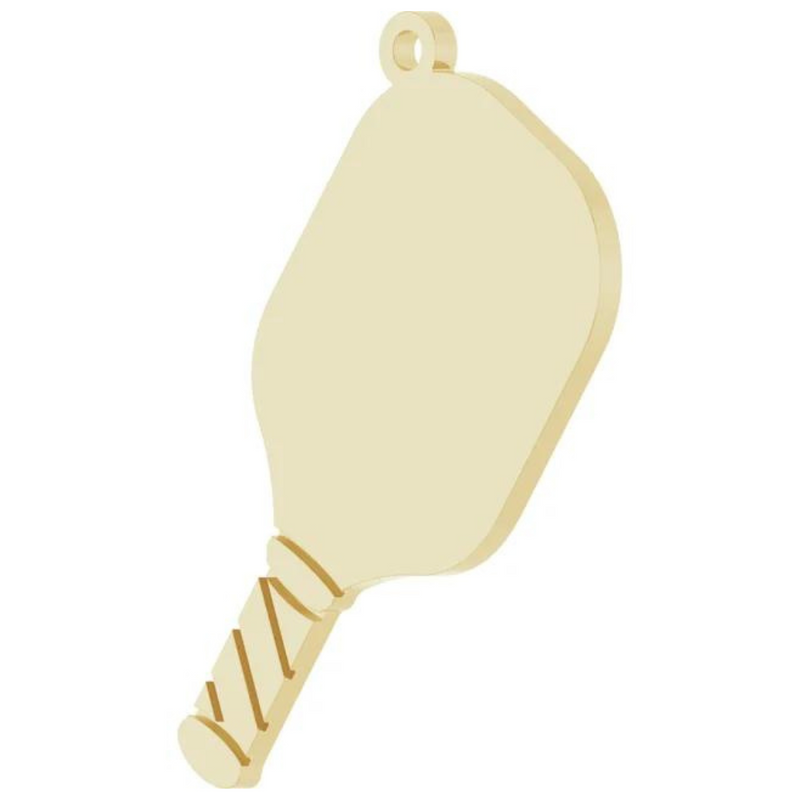 Gold Pickleball Paddle Charm