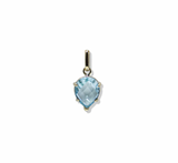 Pear Blue Topaz Dew Drop Pendant