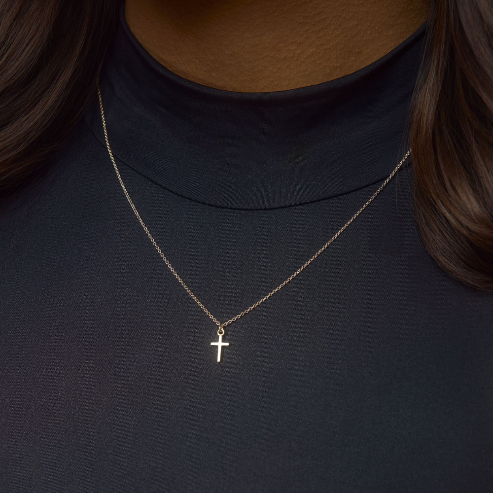 Petite Gold Cross Charm - Carter's Collective Fine Jewelry