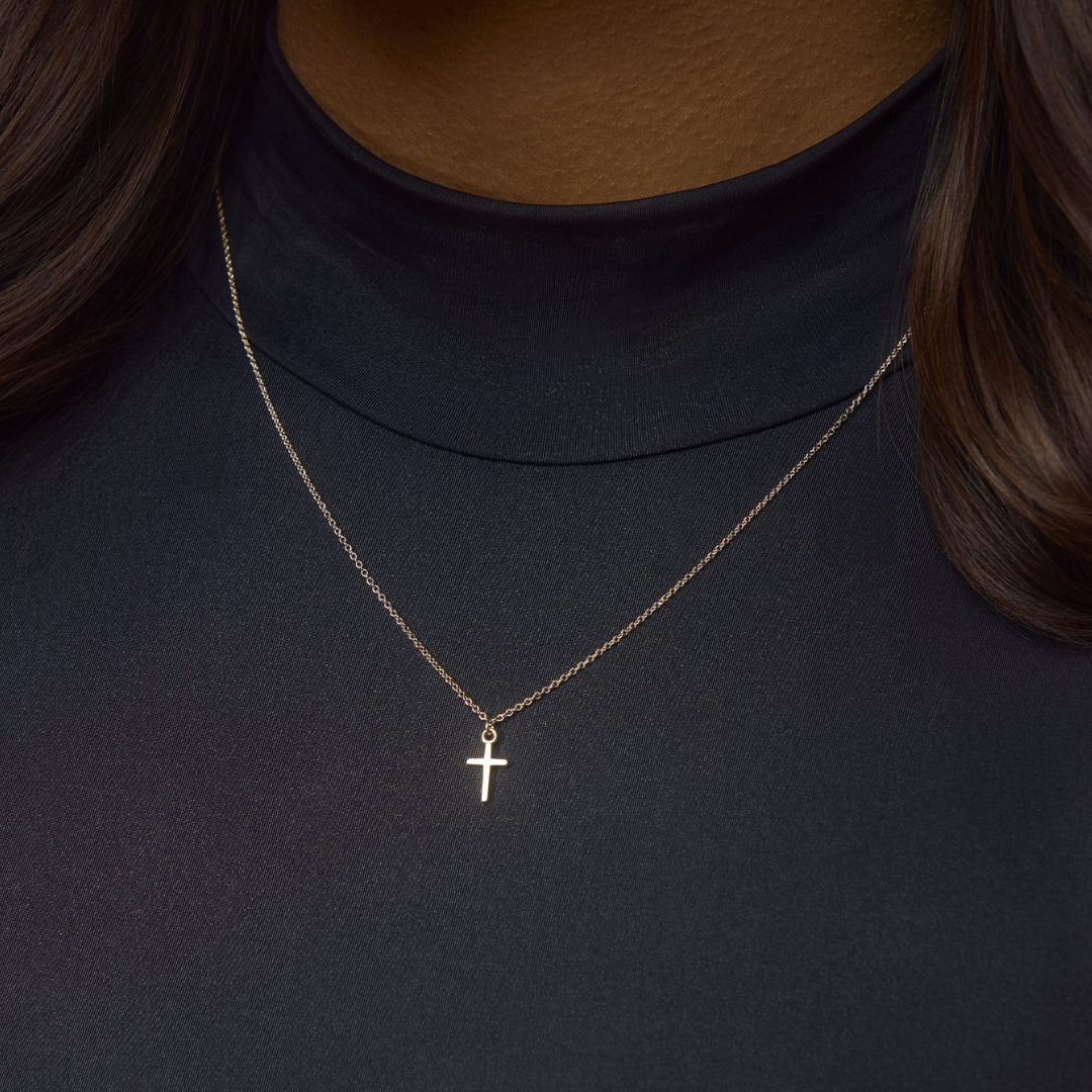 Petite Gold Cross Charm - Carter's Collective Fine Jewelry
